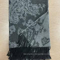 Mercerized Wool Jacquard Fashion Shawl